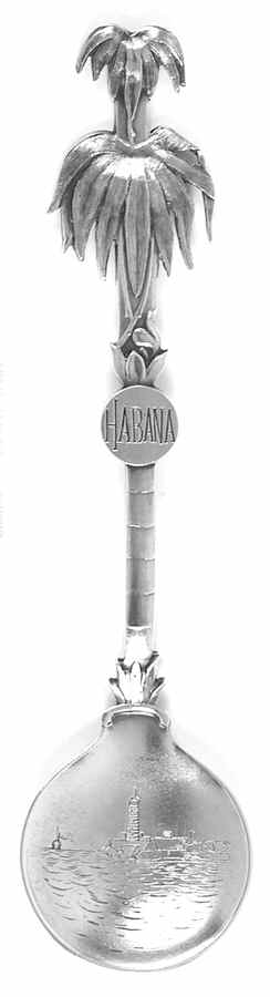 Cuba Souvenir Spoon Havana - No Box by Unknown Mfg Silver-1
