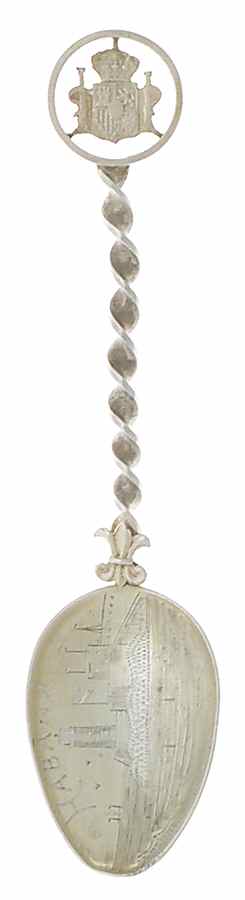 Cuba Souvenir Spoon Havana-Twisted Handle - No Box by Unknown Mfg Silver-1