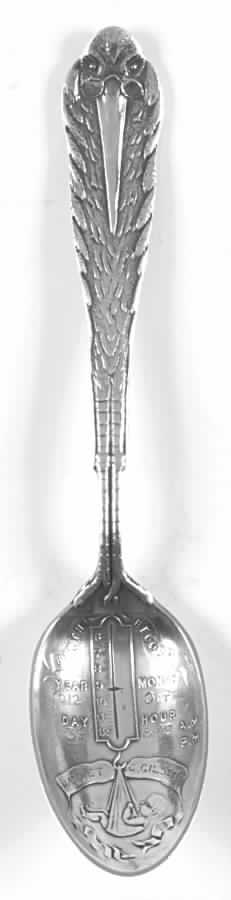 Various Sterling Souvenir Spoons Birth Record- Teaspoon  - No Box by Unknown Mfg Silver-1