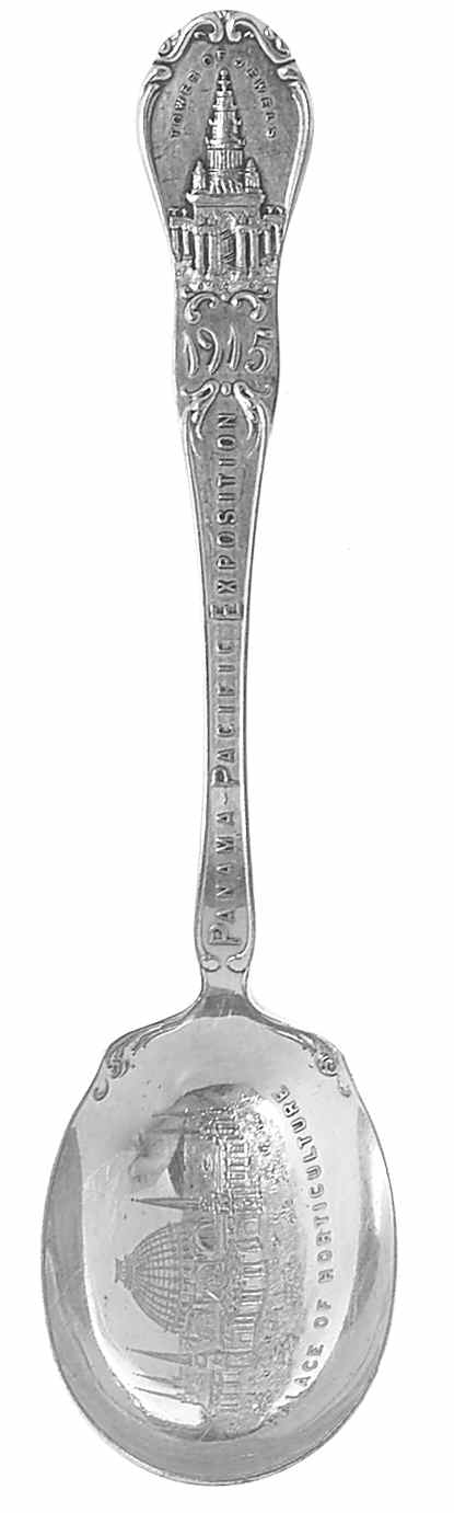 Various Sterling Souvenir Spoons Panama-Pacific Exposition - No Box by Unknown Mfg Silver-1