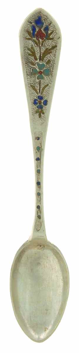 Various Sterling Souvenir Spoons Painted Flowers Handle - No Box by Unknown Mfg Silver-1