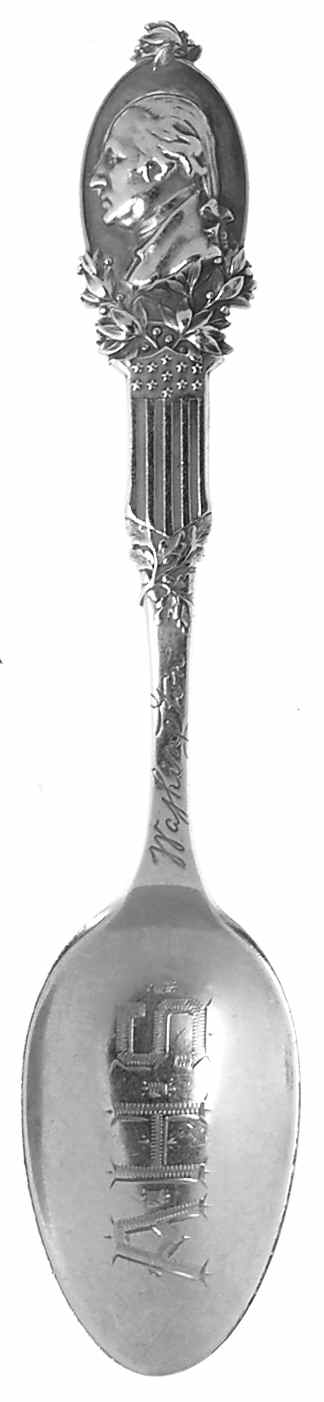 Various Sterling Souvenir Spoons George Washington  - No Box by Unknown Mfg Silver-1