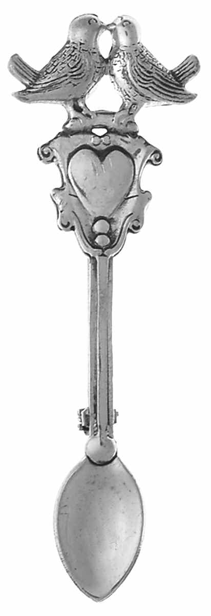 Various Sterling Souvenir Spoons Love Birds - No Box by Unknown Mfg Silver-1