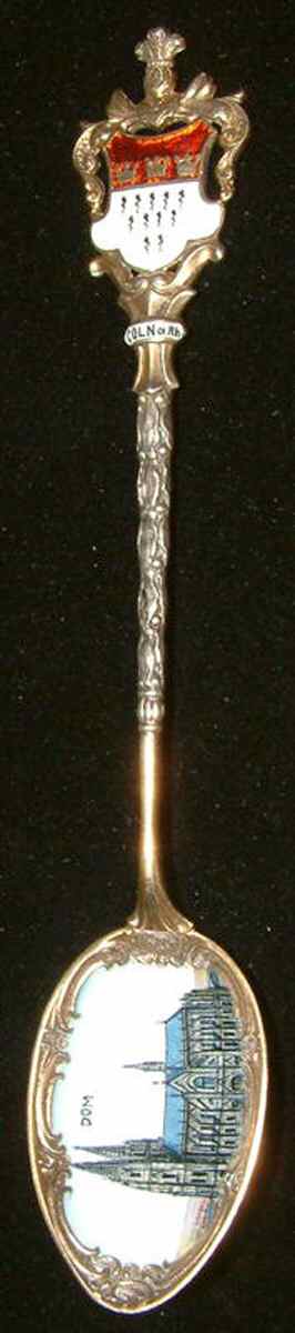 Various Sterling Souvenir Spoons Cologne Cathedral Germany - No Box by Unknown Mfg Silver-1