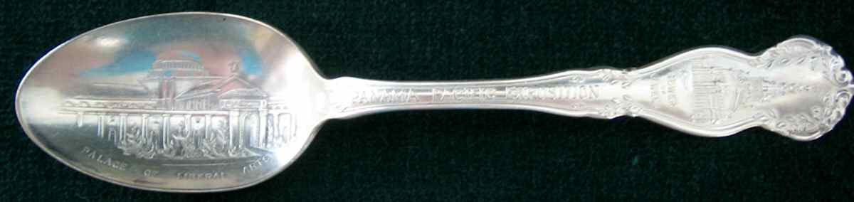 Various Sterling Souvenir Spoons Panama-Pacific Exposition - No Box by Unknown Mfg Silver-1