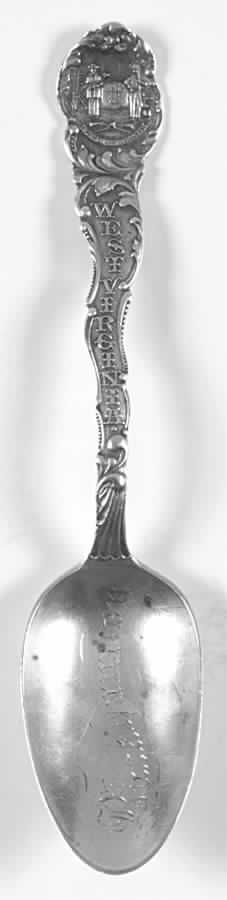 West Virginia Souvenir Spoon Buckhannon-Teaspoon-Circa.1904 - No Box by Unknown Mfg Silver-1