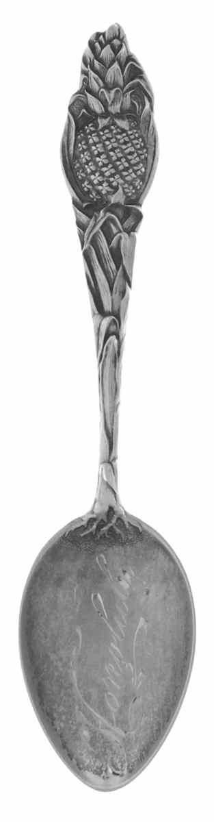 Hawaii Souvenir Spoon Honolulu-Pineapple - No Box by Unknown Mfg Silver-1