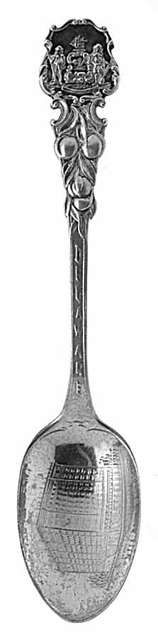 Delaware Souvenir Spoon Hotel Dupont-Wilmington - No Box by Unknown Mfg Silver-1