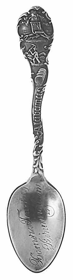 Alabama Souvenir Spoon Birmingham - No Box by Unknown Mfg Silver-1