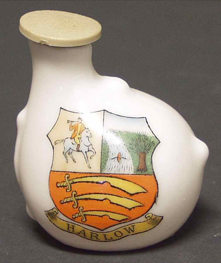 British Crested Ware Roman Vase-Harlow - No Box by Unknown Manufacturer-1