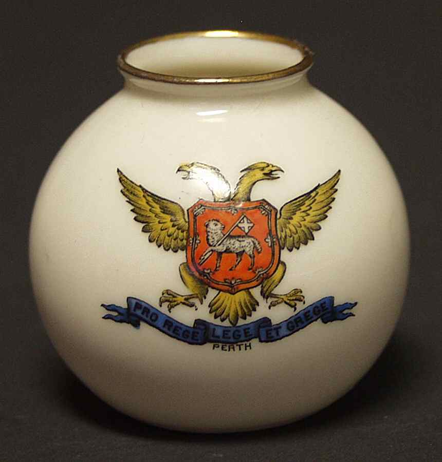 British Crested Ware Vase-Perth - No Box by Unknown Manufacturer-1