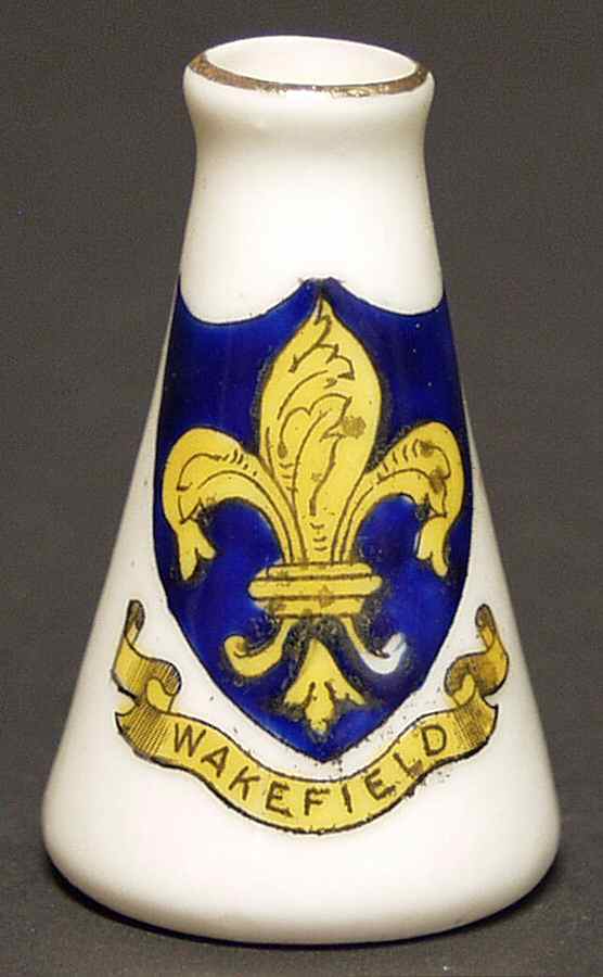 British Crested Ware Vase-Wakefield - No Box by Unknown Manufacturer-1