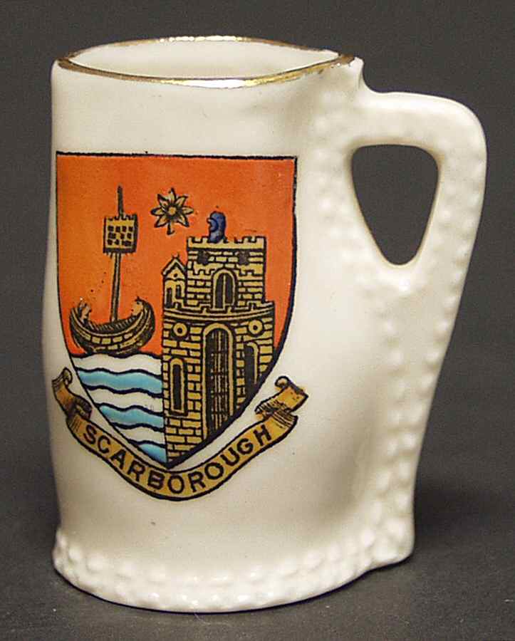 British Crested Ware Pitcher-Scarborough - No Box by Unknown Manufacturer-1