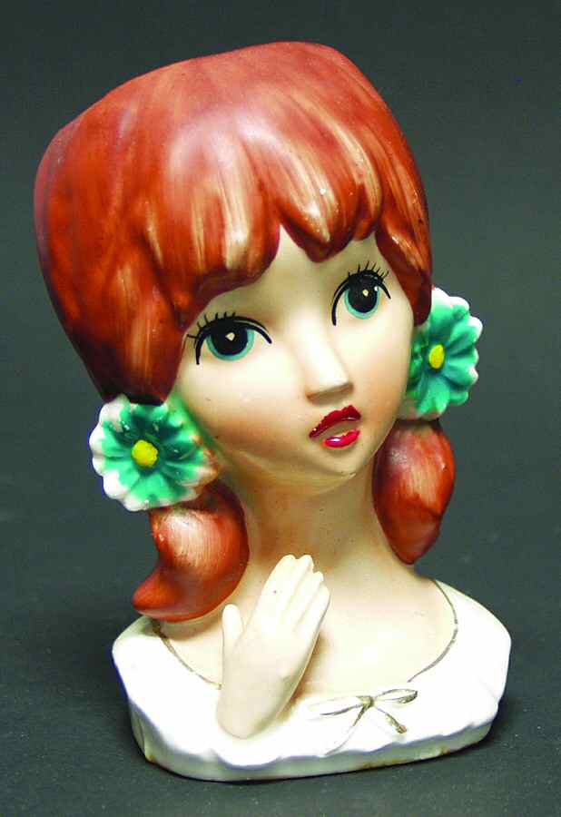 Head Vases Girl W/Flowers In Hair - No Box by Unknown Manufacturer-1