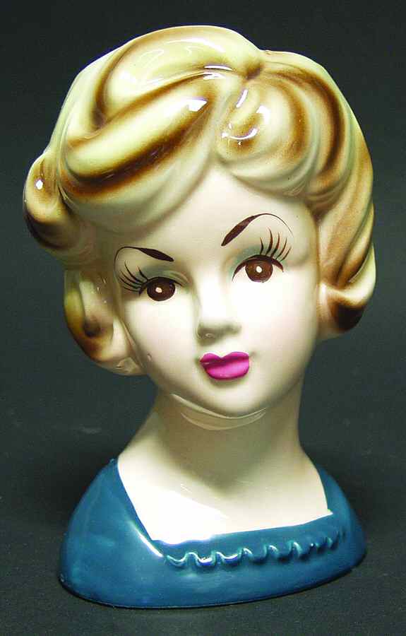 Head Vases Lady Green Dress - No Box by Unknown Manufacturer-1