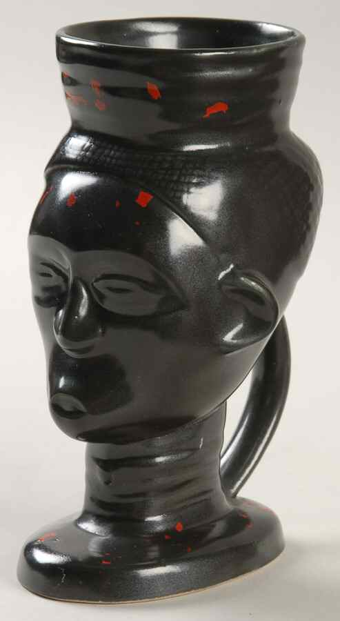 Head Vases Dark Native African Mug/Vase - No Box by Unknown Manufacturer-1