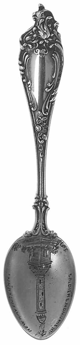 Connecticut Souvenir Spoon Soldiers Monument New Haven - No Box by Unknown Mfg Silver-1
