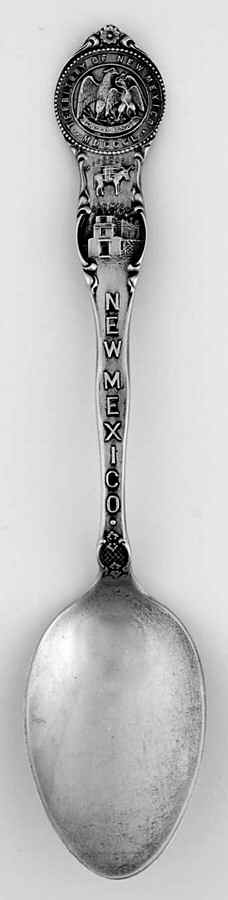 New Mexico Souvenir Spoon New Mexico - No Box by Unknown Mfg Silver-1
