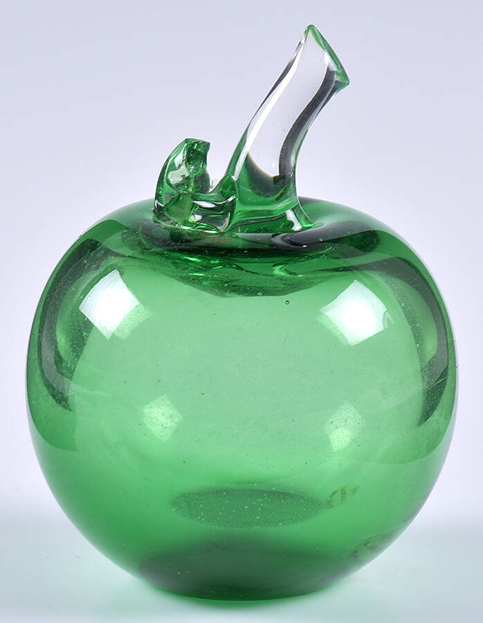 Art Glass Paperweights Green Apple - No Box by Unknown Mfg Collectibles-1
