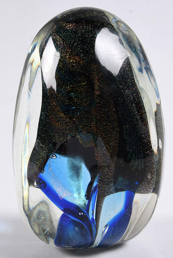 Art Glass Paperweights Multicolor Glitter - No Box by Unknown Mfg Collectibles-1