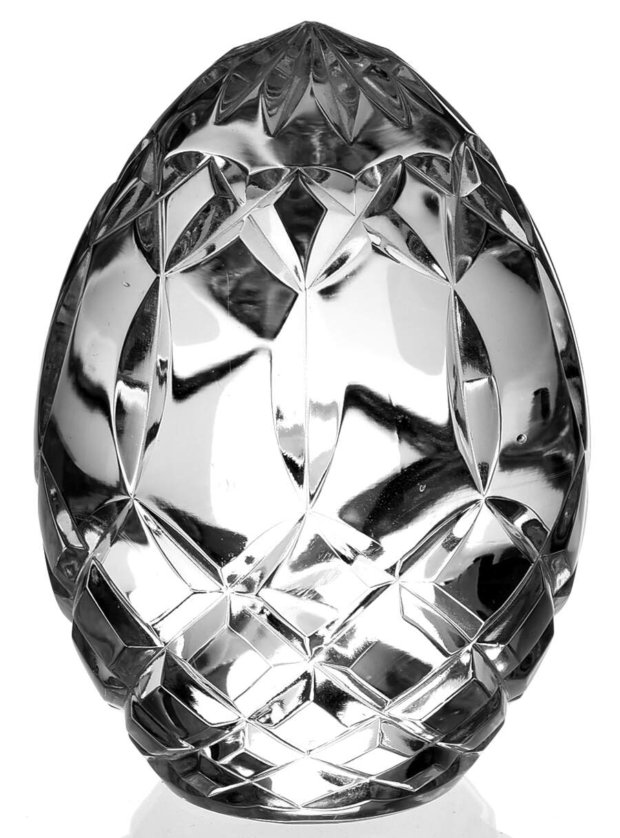 Art Glass Paperweights Egg, Crystal, Cut Design  - No Box by Unknown Mfg Collectibles-1