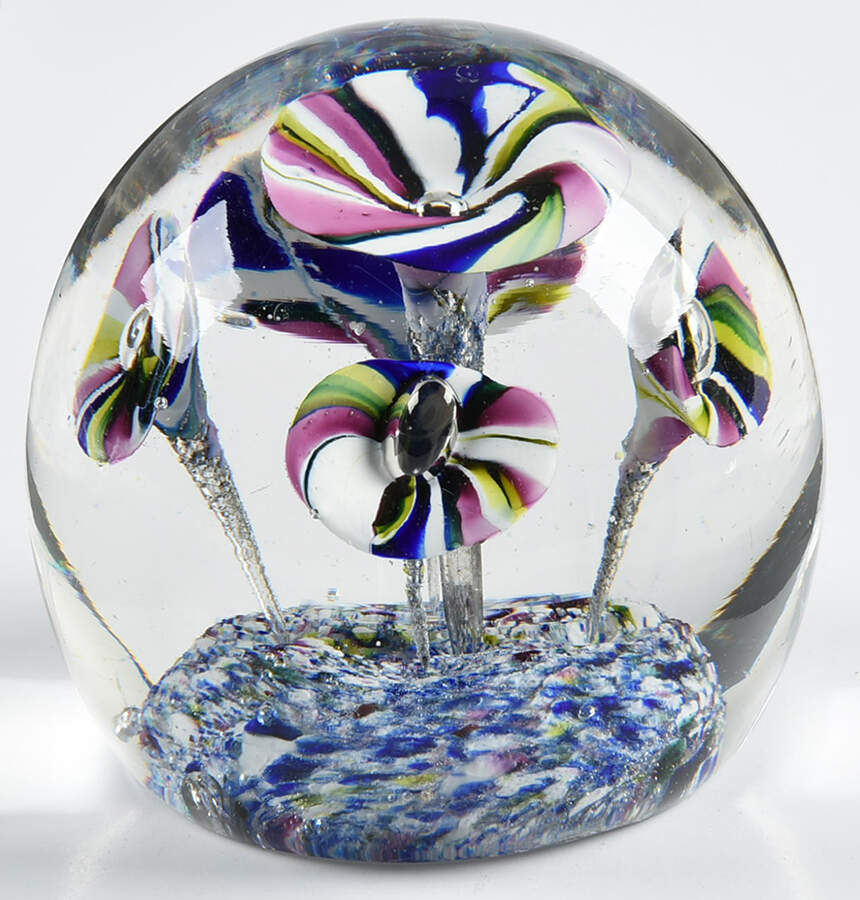 Art Glass Paperweights Millefiori Bubbles - No Box by Unknown Mfg Collectibles-1
