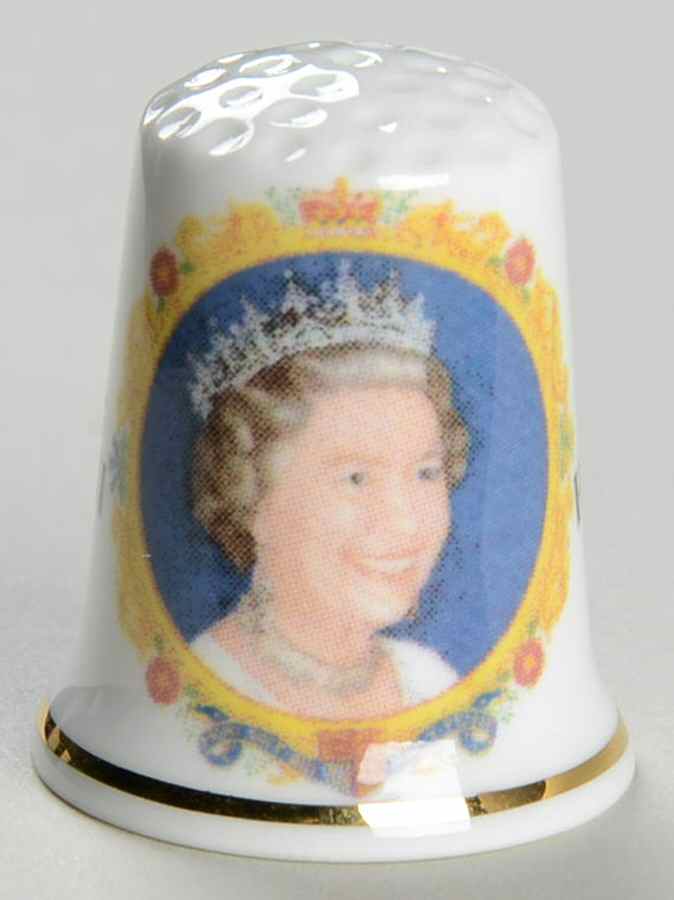 Royalty Giftware Elizabeth Ii Golden Jubilee Thimble - No Box by Unknown Manufacturer-1