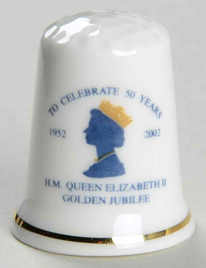 Royalty Giftware Elizabeth Ii Golden Jubilee Thimble - No Box by Unknown Manufacturer-1