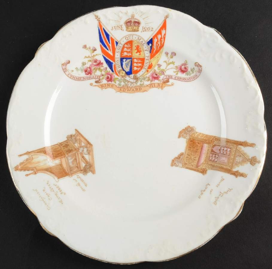 Royalty Giftware Edward Vii Coronation Plate - No Box by Unknown Manufacturer-1