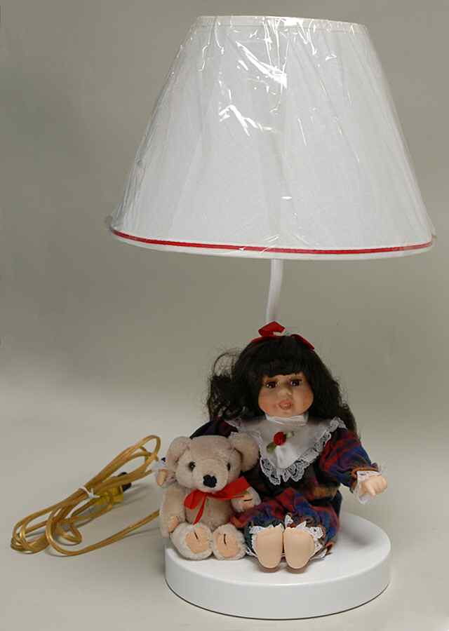Porcelain Dolls Anna Lamp Doll - No Box by Unknown Mfg Collectibles-1