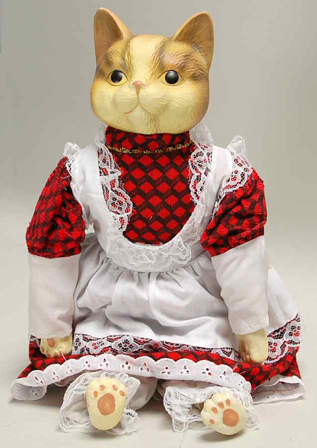 Porcelain Dolls Porcelain Doll-Red Dress - Boxed by Unknown Mfg Collectibles-1
