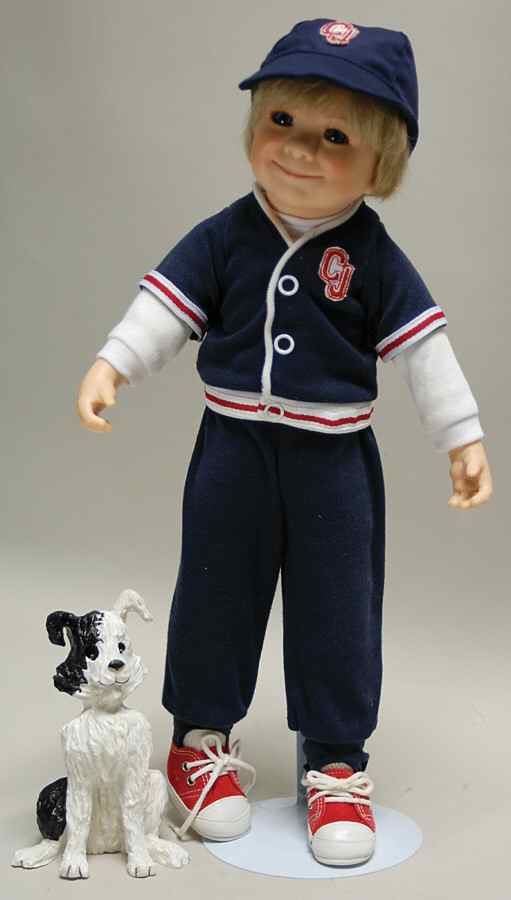 Porcelain Dolls Cracke Jack Baseball Doll - Boxed by Unknown Mfg Collectibles-1