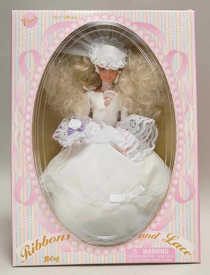 Porcelain Dolls Ribbon And Lace Doll - No Box by Unknown Mfg Collectibles-1