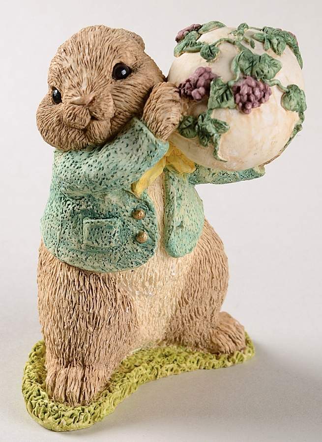 Easter Bunny Family Boy Bunny With Large Egg - Boxed by United Design-1