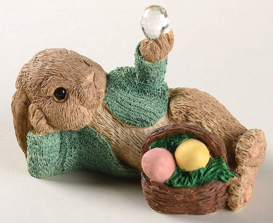 Easter Bunny Family Lop-Ear W/ Crystal Egg - Boxed by United Design-1