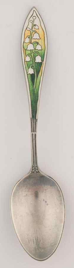 Flowers of the Month May-Lily Of The Valley - No Box by Unknown Mfg Silver-1