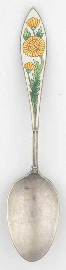 Flowers of the Month November-Chrysanthemum - No Box by Unknown Mfg Silver-1
