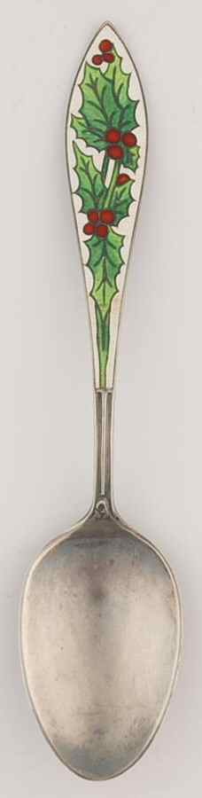 Flowers of the Month December-Holly - No Box by Unknown Mfg Silver-1