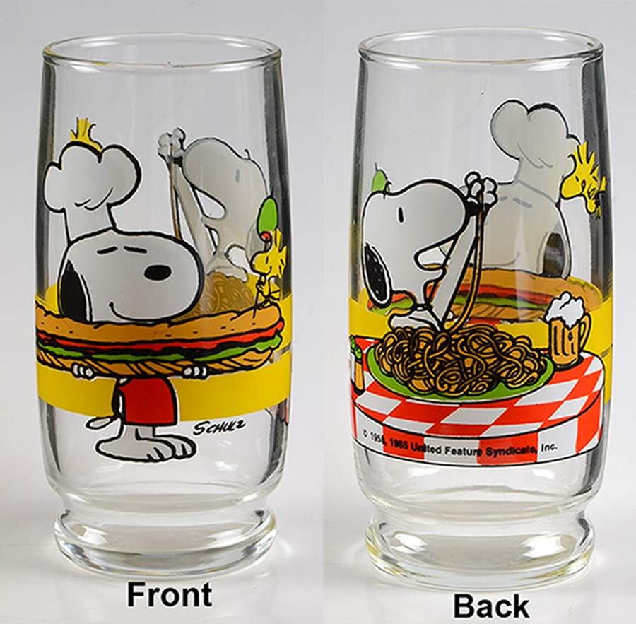 Peanuts Glasses Snoopy-Spaghetti & Sub Sandwich - No Box by United Feature Syndicate-1