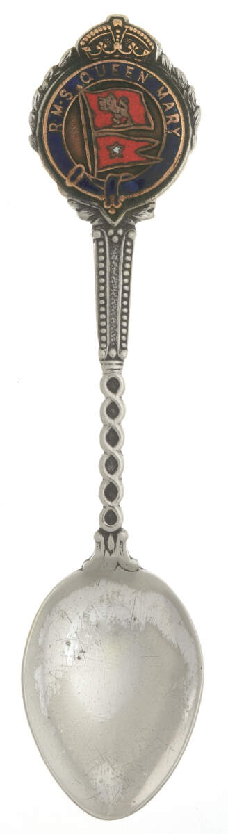 Royalty Souvenir Spoon-Silverplate R.M.S. Queen Mary - No Box by Unknown Mfg Silver-1