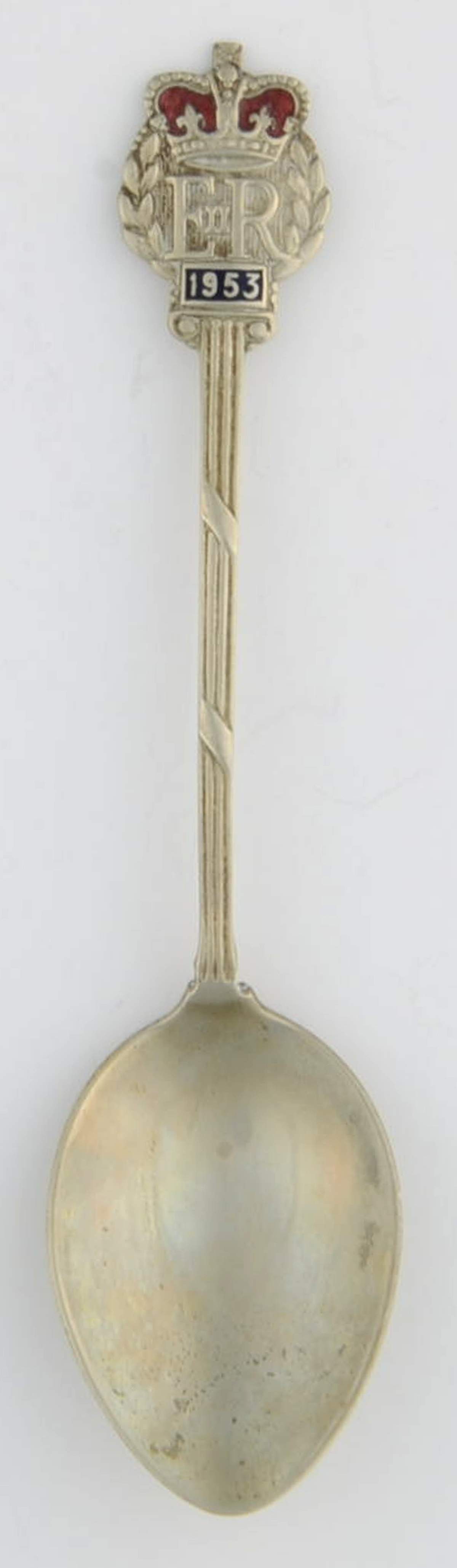 Royalty Souvenir Spoon-Silverplate Elizabeth Ii Coronation - No Box by Unknown Mfg Silver-1