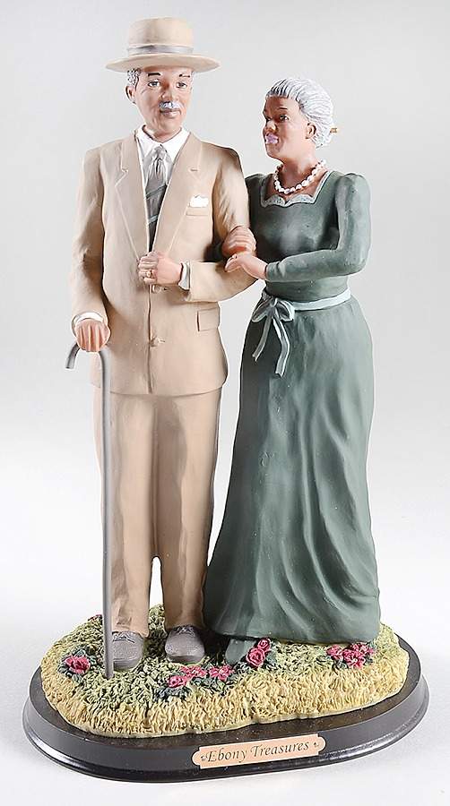 Ebony Treasures Elderly Man And Woman - No Box by United Treasures-1