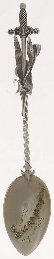 States and Cities Spoons(Silverplate Or Stainless) Sacramento California - No Box by Unknown Mfg Silver-1