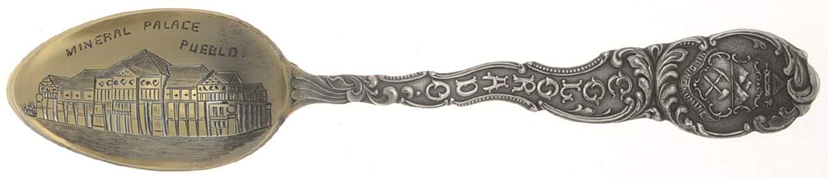 States and Cities Spoons(Silverplate Or Stainless) Colorado-Mineral Palace Pueblo - No Box by Unknown Mfg Silver-1