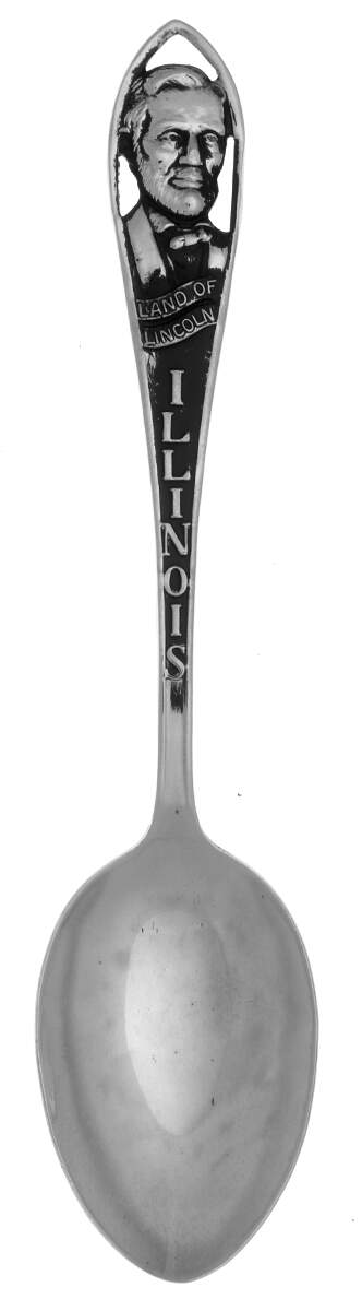 States and Cities Spoons(Silverplate Or Stainless) Illinois, Land Of Lincoln - No Box by Unknown Mfg Silver-1