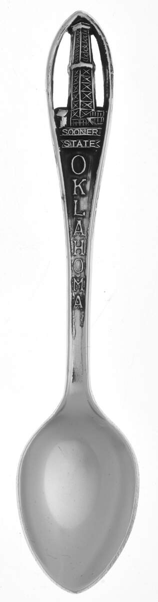 States and Cities Spoons(Silverplate Or Stainless) Oklahoma (Sooner State) - No Box by Unknown Mfg Silver-1
