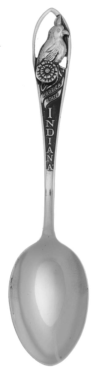 States and Cities Spoons(Silverplate Or Stainless) Indiana, Hoosier State - No Box by Unknown Mfg Silver-1