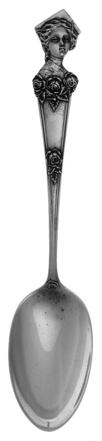 Sorority Chocolates Sterling Spoons Sorority Girl #4 - No Box by Unknown Mfg Silver-1