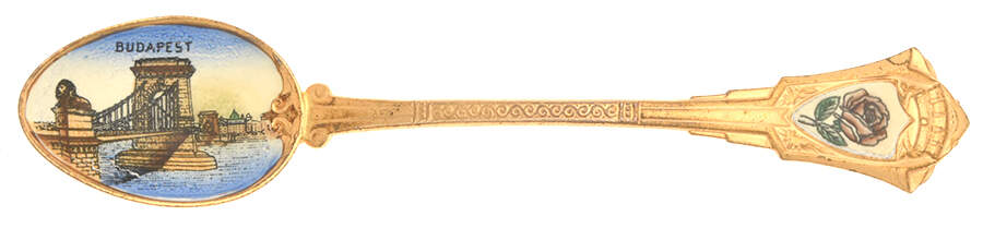 International Souvenir Spoons Budapest - No Box by Unknown Mfg Silver-1