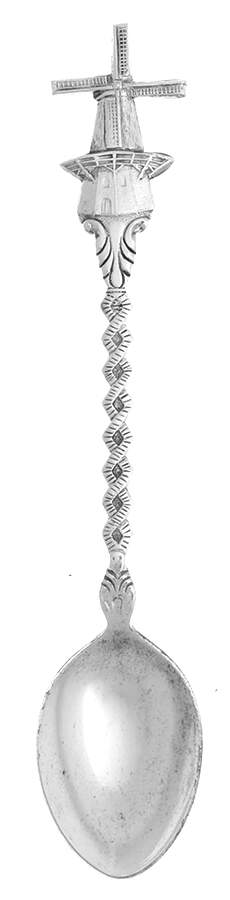 International Souvenir Spoons Windmill (Made In Holland) - No Box by Unknown Mfg Silver-1